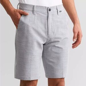 Hurley Mens Wolf Gray Cutback Stretch Walk Short Cotton Blend Size 30 EUC